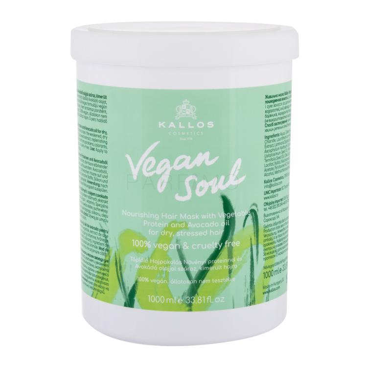 Kallos Cosmetics Vegan Soul Nourishing Maska za kosu za žene 1000 ml