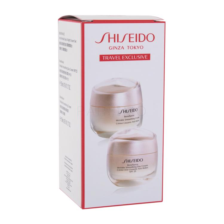 Shiseido Benefiance Anti-Wrinkle Day &amp; Night Cream Set Poklon set dnevna krema Benefiance Wrinkle Smoothing Day Cream SPF25 50 ml + noćna krema Benefiance Wrinkle Smoothing Cream 50 ml