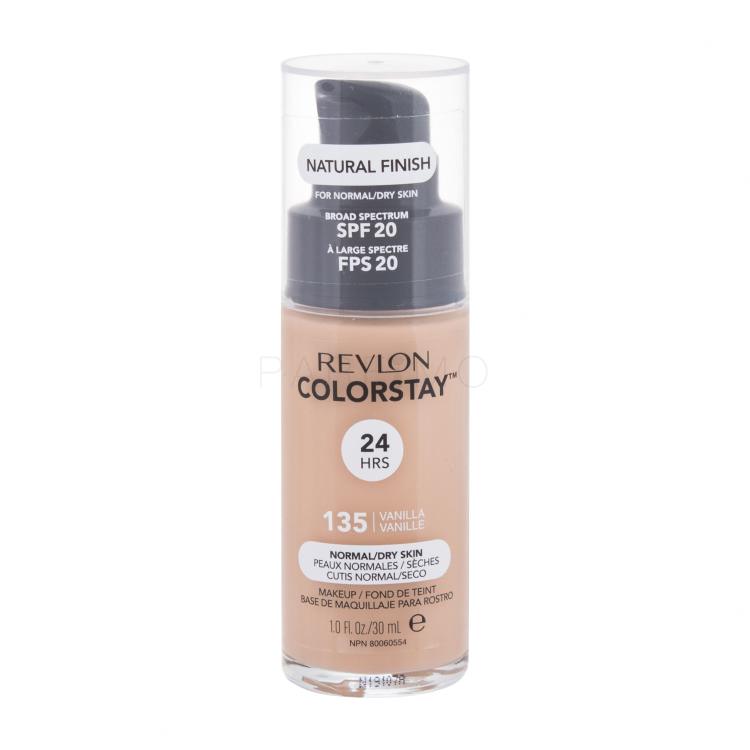 Revlon Colorstay Normal Dry Skin SPF20 Puder za žene 30 ml Nijansa 135 Vanilla