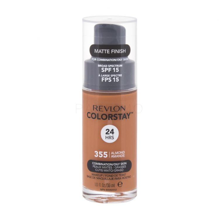 Revlon Colorstay Combination Oily Skin SPF15 Puder za žene 30 ml Nijansa 355 Almond