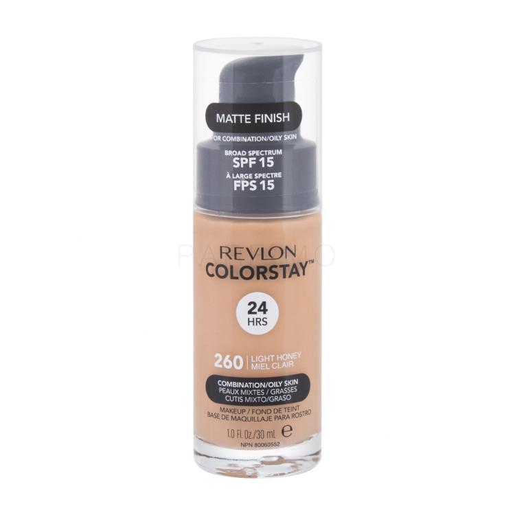 Revlon Colorstay Combination Oily Skin SPF15 Puder za žene 30 ml Nijansa 260 Light Honey