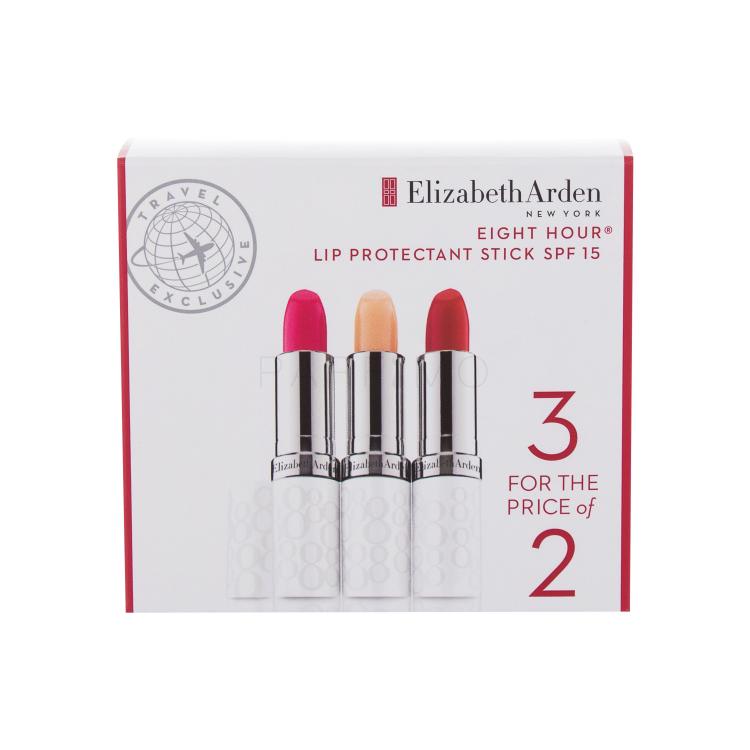 Elizabeth Arden Eight Hour Cream Lip Protectant Stick SPF15 Poklon set balzam za usne 3,7 g + balzam za usne 3,7 g Blush + balzam za usne SPF15 3,7 g Berry