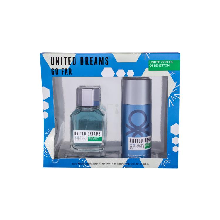 Benetton United Dreams Go Far Poklon set toaletna voda 100 ml + dezodorans 150 ml