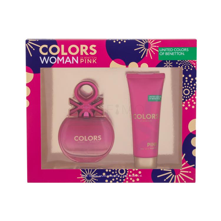Benetton Colors de Benetton Pink Poklon set gel za tuširanje 250 ml + piling za tijelo 200 ml