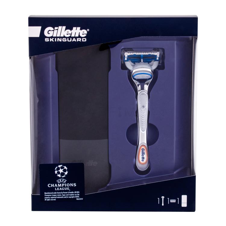 Gillette Skinguard UEFA Poklon set britvica s jednom glavom 1 komad + futrola