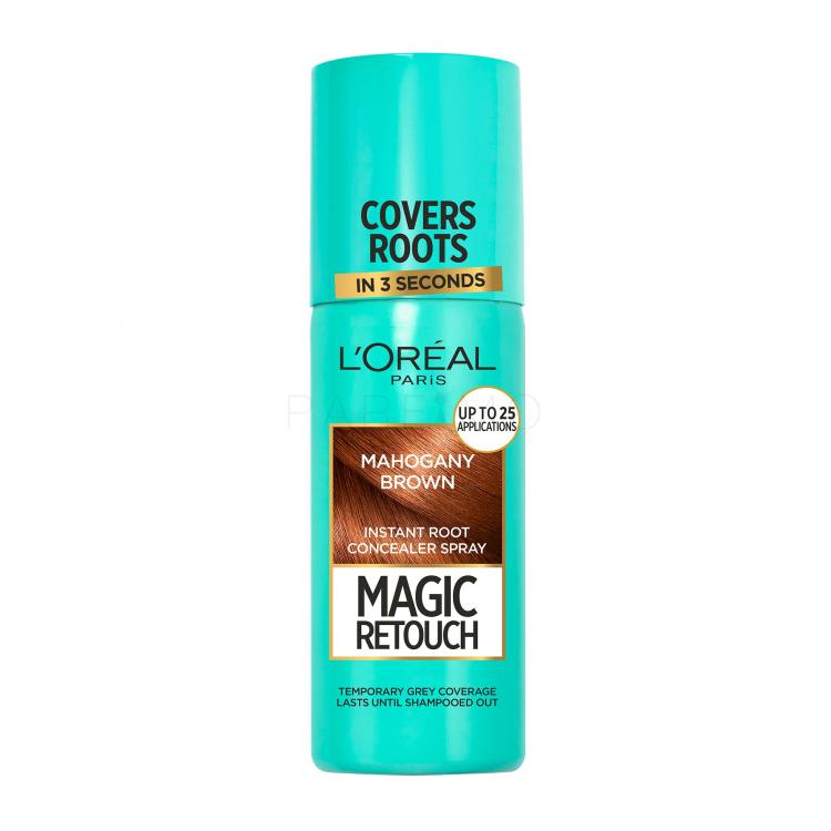 L&#039;Oréal Paris Magic Retouch Instant Root Concealer Spray Boja za kosu za žene 75 ml Nijansa Mahagony Brown