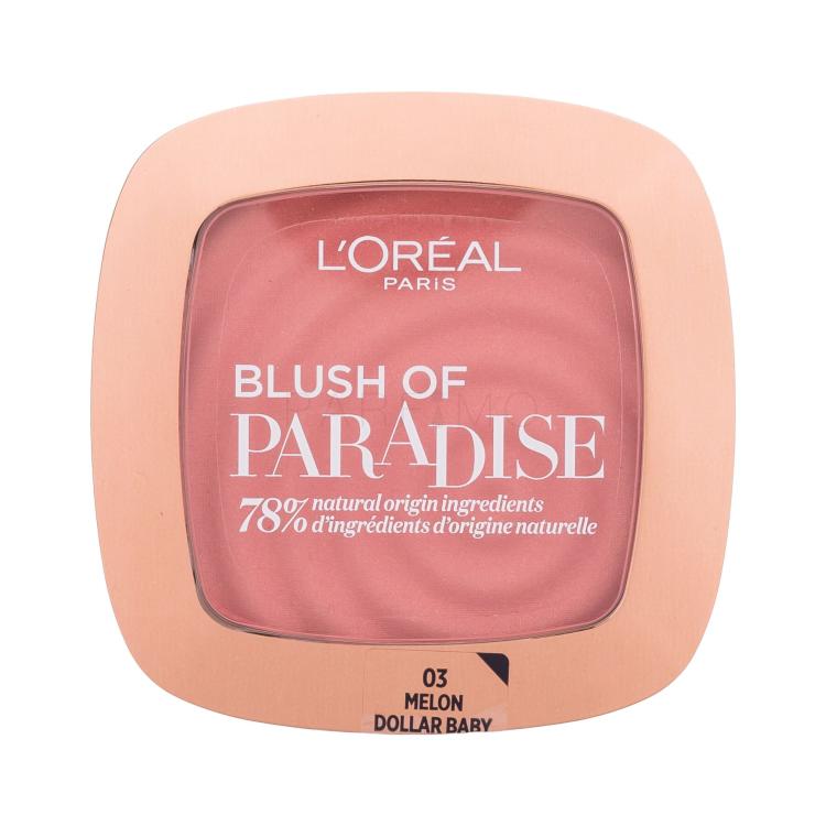 L&#039;Oréal Paris Blush Of Paradise Rumenilo za žene 9 g Nijansa 03 Melon Dollar Baby