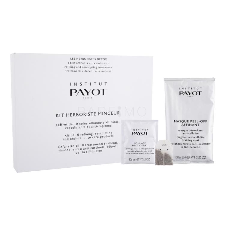 PAYOT Herboriste Minceur Kit Poklon set maska za tijelo Targeted Anti-Cellulite Draining Mask 20 x 100 g + piling za tijelo New-Skin Effect Slimming Scrub 10 x 30 g + detox čaj 10 kom