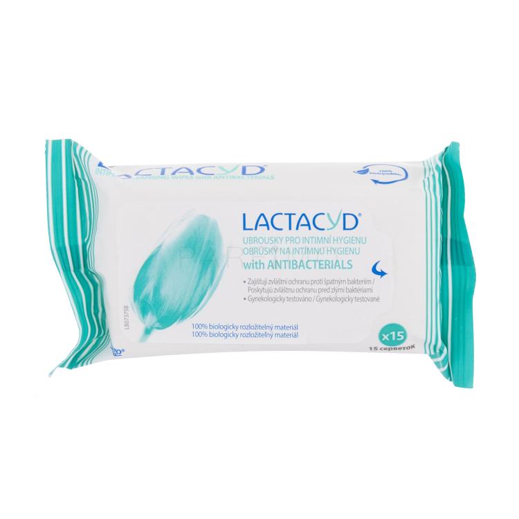 Lactacyd Pharma Antibacterial Cleansing Wipes Kozmetika za intimnu njegu za žene 15 kom