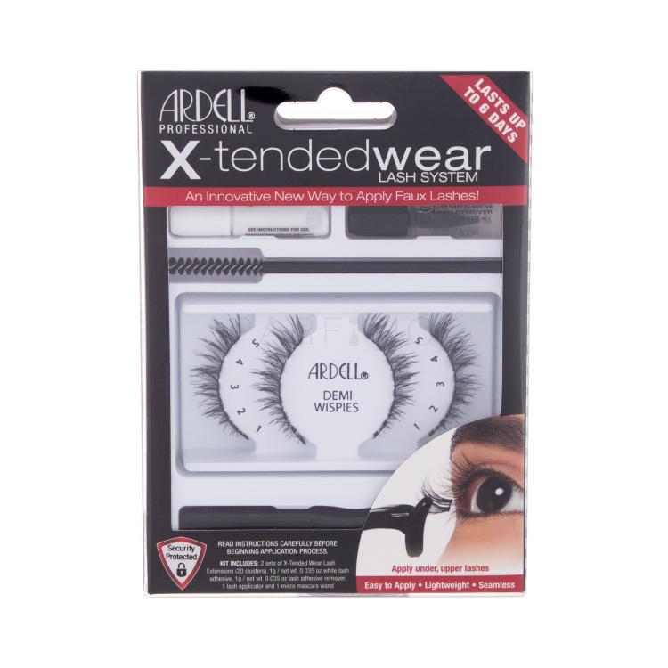 Ardell X-Tended Wear Lash System Demi Wispies Umjetne trepavice za žene Nijansa Black set