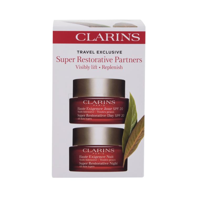 Clarins Super Restorative Partners Poklon set dnevna krema za lice Super Restorative Day SPF20 50 ml + noćna krema za lice Super Restorative Night 50 ml