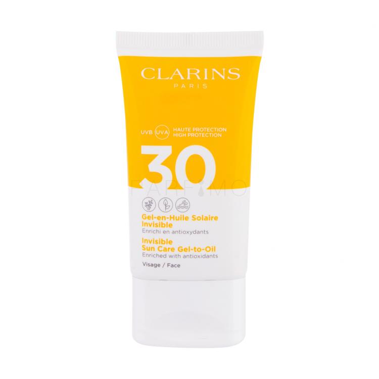Clarins Sun Care Invisible Gel-to-Oil SPF30 Proizvod za zaštitu lica od sunca za žene 50 ml