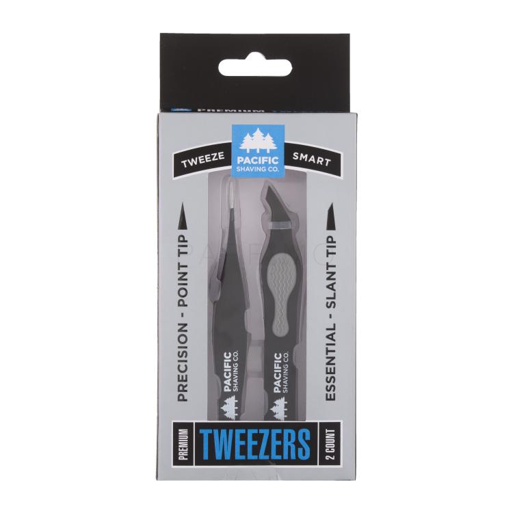 Pacific Shaving Co. Tweeze Smart Premium Tweezers Poklon set pinceta sa zakošenim vrhom 1 kom + pinceta sa šiljastim vrhom 1 kom