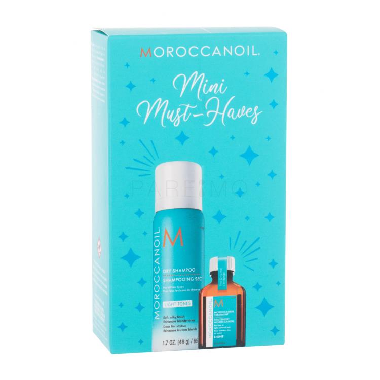 Moroccanoil Mini Must-Haves Poklon set ulje za kosu Treatment 15 ml + suhi šampon Dry Shampoo Light Tones 65 ml