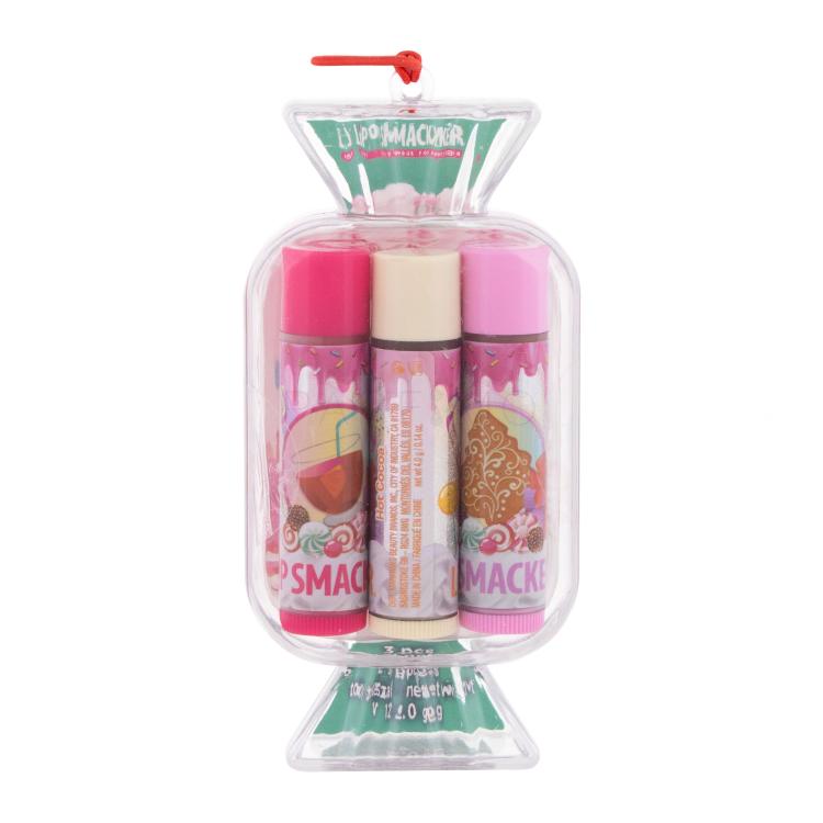 Lip Smacker Candy Mistletoe Punch Poklon set balzam za usne Candy 4 g + balzam za usne Candy 4 g Hot Cocoa + balzam za usne Candy 4 g Sugar Cookie