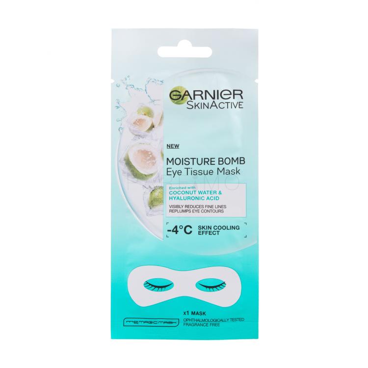 Garnier SkinActive Moisture Bomb Coconut Water &amp; Hyaluronic Acid Maska za područje oko očiju za žene 1 kom