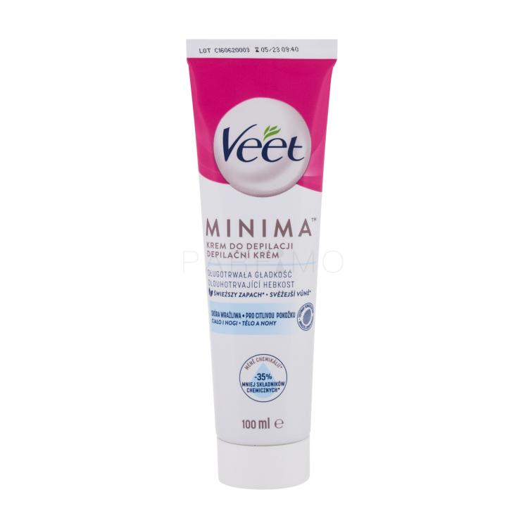 Veet Minima Hair Removal Cream Sensitive Skin Proizvodi za depilaciju za žene 100 ml