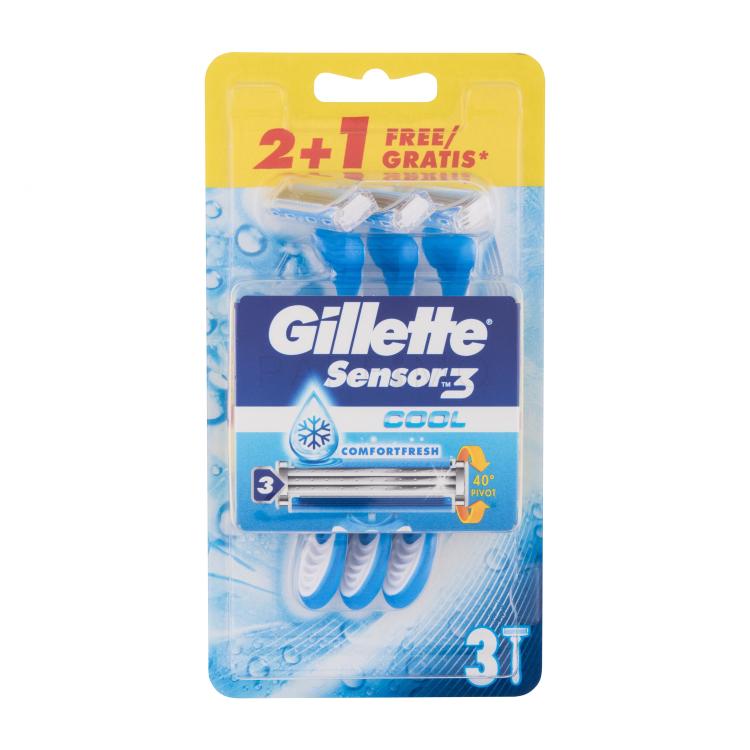 Gillette Sensor3 Cool Aparat za brijanje za muškarce 3 kom
