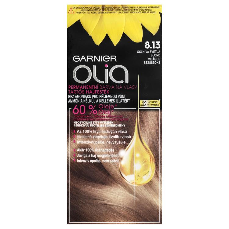 Garnier Olia Permanent Hair Color Boja za kosu za žene 50 g Nijansa 8,13 Sandy Blonde