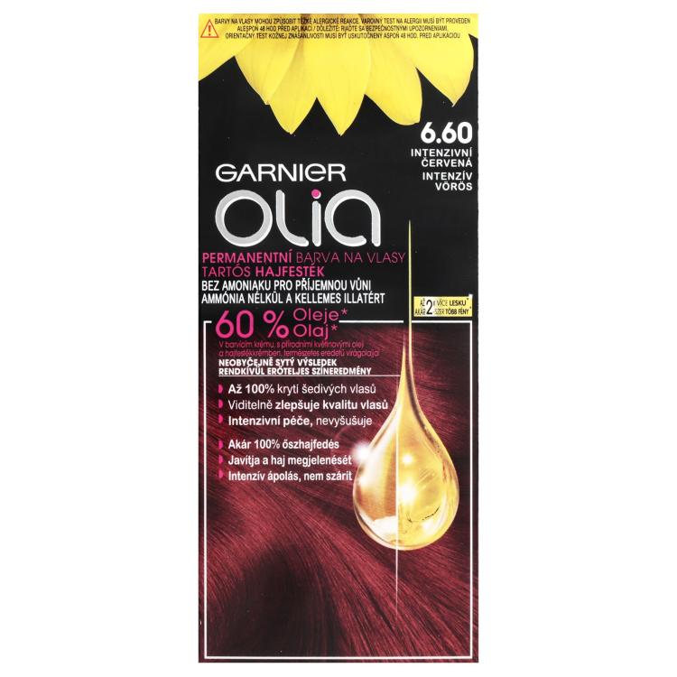 Garnier Olia Permanent Hair Color Boja za kosu za žene 50 g Nijansa 6,60 Intense Red
