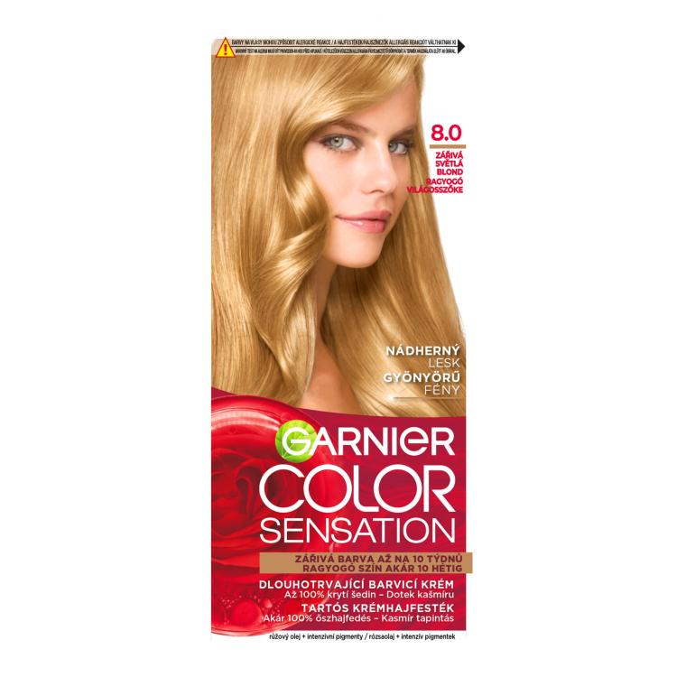 Garnier Color Sensation Boja za kosu za žene 40 ml Nijansa 8,0 Luminous Light Blond