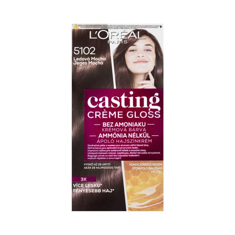 L&#039;Oréal Paris Casting Creme Gloss Boja za kosu za žene 48 ml Nijansa 5102 Iced Mocha