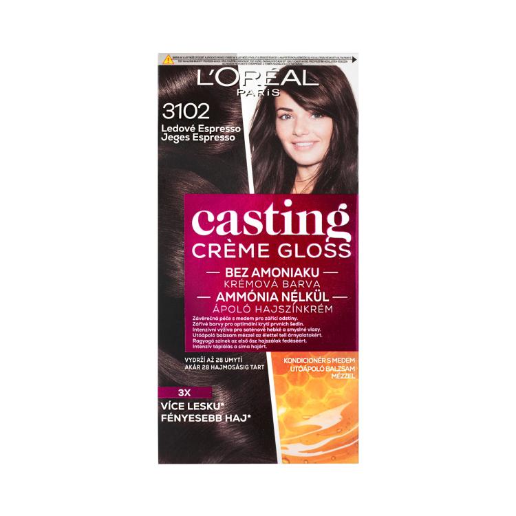 L&#039;Oréal Paris Casting Creme Gloss Boja za kosu za žene 48 ml Nijansa 3102 Iced Espresso