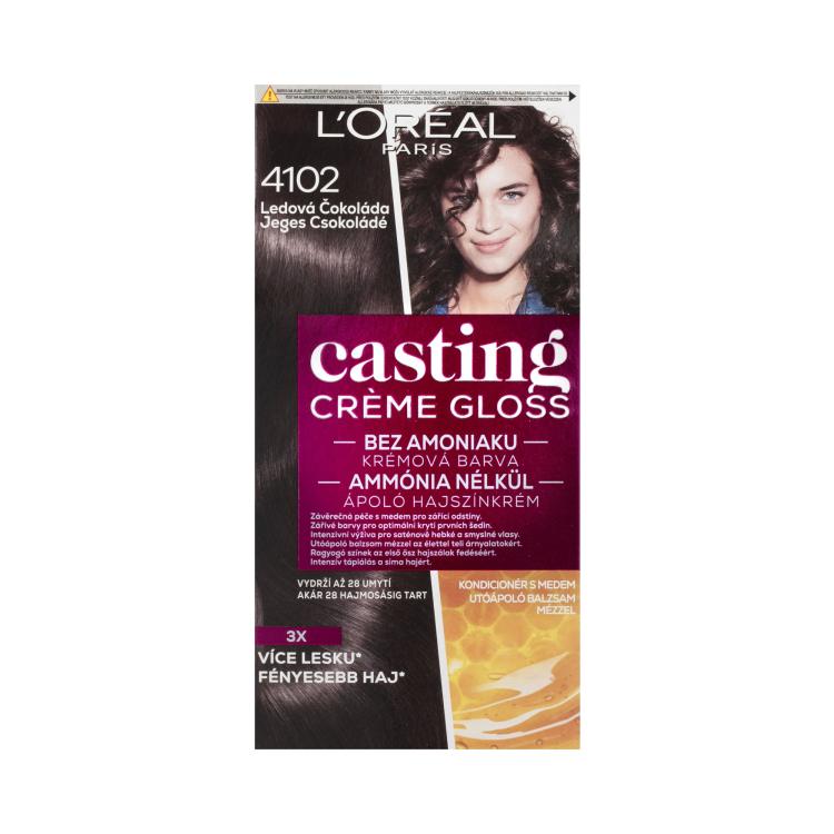 L&#039;Oréal Paris Casting Creme Gloss Boja za kosu za žene 48 ml Nijansa 4102 Iced Chocolate