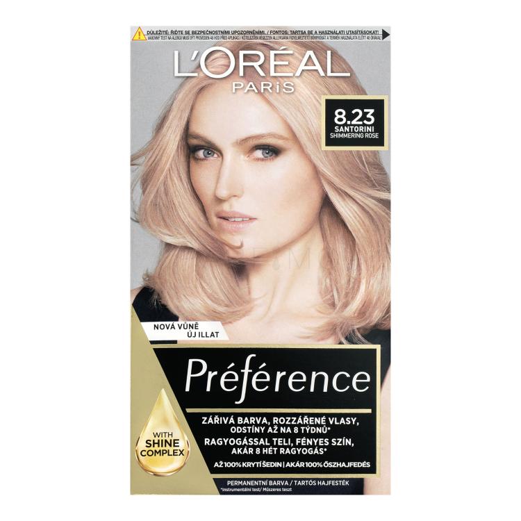 L&#039;Oréal Paris Préférence Boja za kosu za žene 60 ml Nijansa 8,23 Santorini