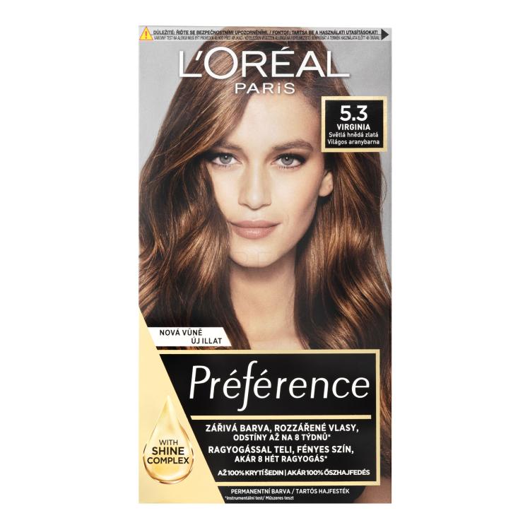 L&#039;Oréal Paris Préférence Boja za kosu za žene 60 ml Nijansa 5,3 Virginia