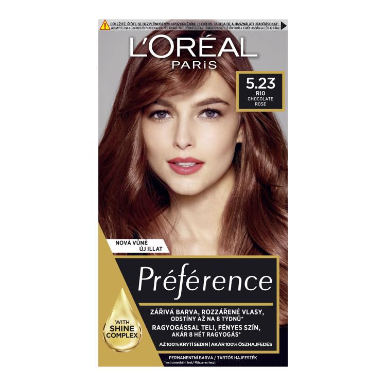 L&#039;Oréal Paris Préférence Boja za kosu za žene 60 ml Nijansa 5,23 Rio