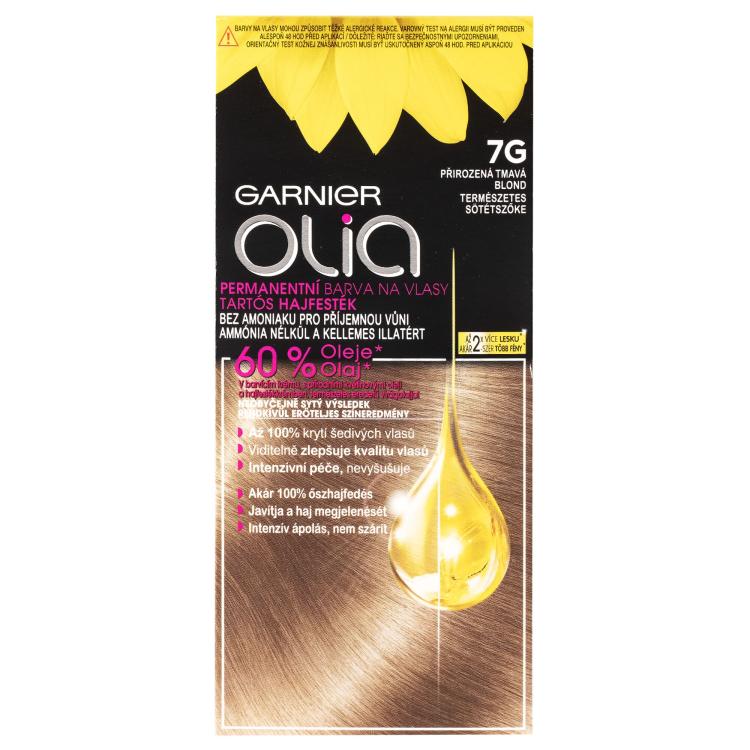 Garnier Olia Permanent Hair Color Boja za kosu za žene 50 g Nijansa 7G Dark Greige