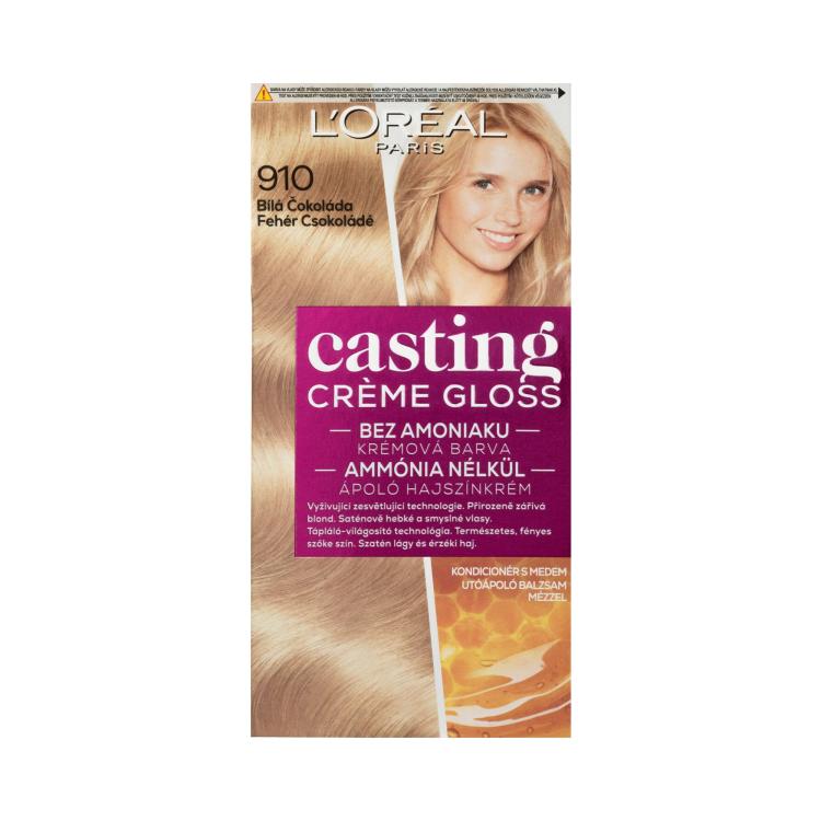 L&#039;Oréal Paris Casting Creme Gloss Boja za kosu za žene 48 ml Nijansa 910 White Chocolate