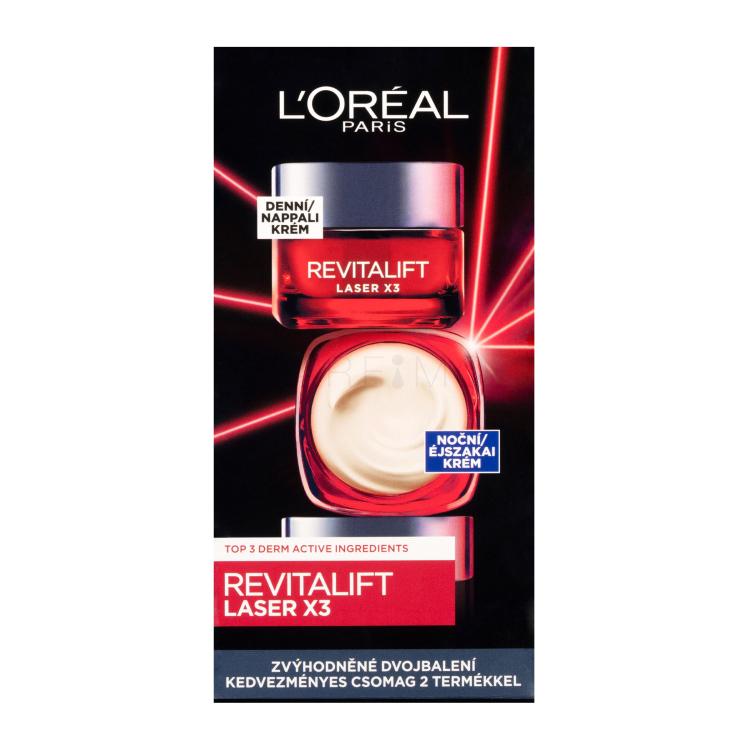 L&#039;Oréal Paris Revitalift Laser X3 Day Cream Poklon set dnevna krema za lice Revitalift Laser X3 50 ml + noćna krema za lice Revitalift Laser X3 50 ml