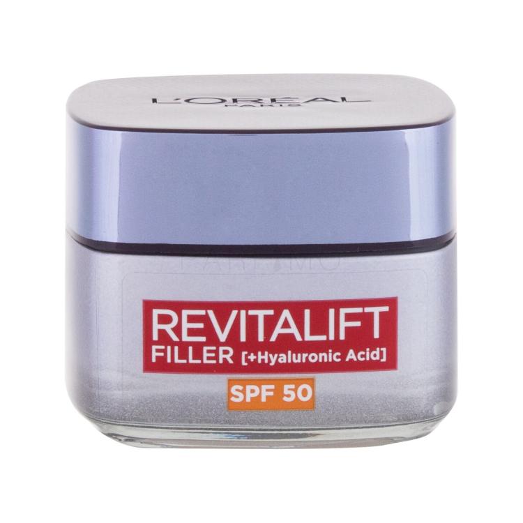L&#039;Oréal Paris Revitalift Filler HA SPF50 Dnevna krema za lice za žene 50 ml
