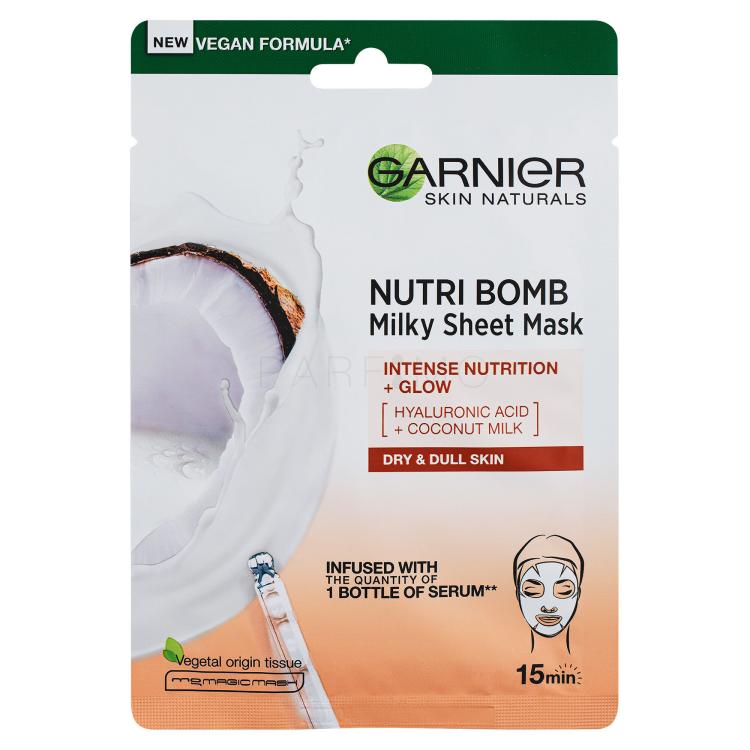 Garnier Skin Naturals Nutri Bomb Coconut + Hyaluronic Acid Maska za lice za žene 1 kom