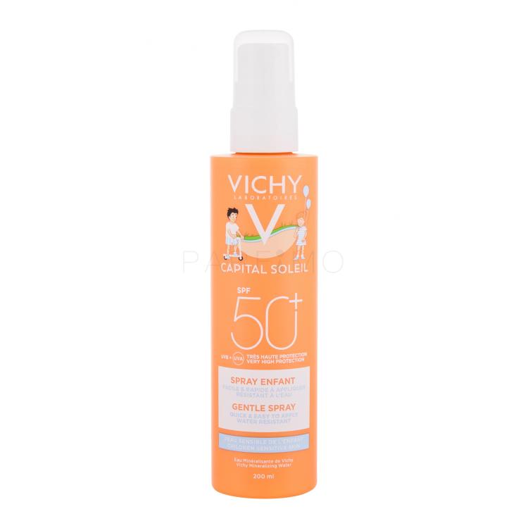 Vichy Capital Soleil Kids Gentle Spray SPF50+ Proizvod za zaštitu od sunca za tijelo za djecu 200 ml