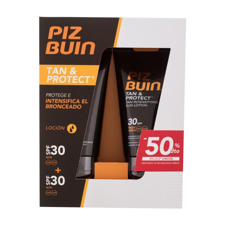 PIZ BUIN Tan &amp; Protect Tan Intensifying Sun Lotion SPF30 SET Poklon set mléko na opalování Tan &amp; Protect Sun Lotion SPF30 2 x 150 ml