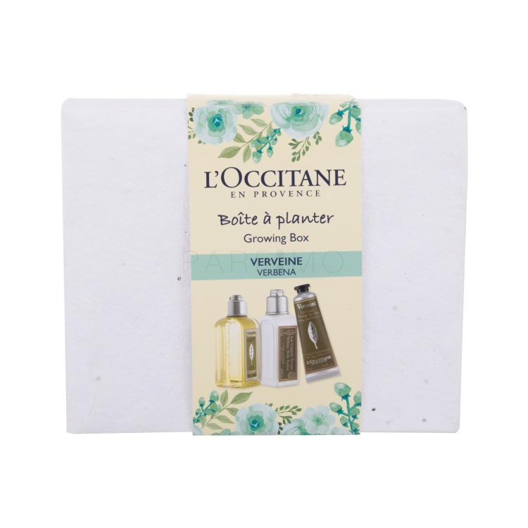 L&#039;Occitane Verveine Growing Box Poklon set gel za tuširanje Verveine Shower Gel 70 ml + mlijeko za tijelo Verveine Body Lotion 75 ml + krema za ruke Cooling Hand Cream Gel 30 ml