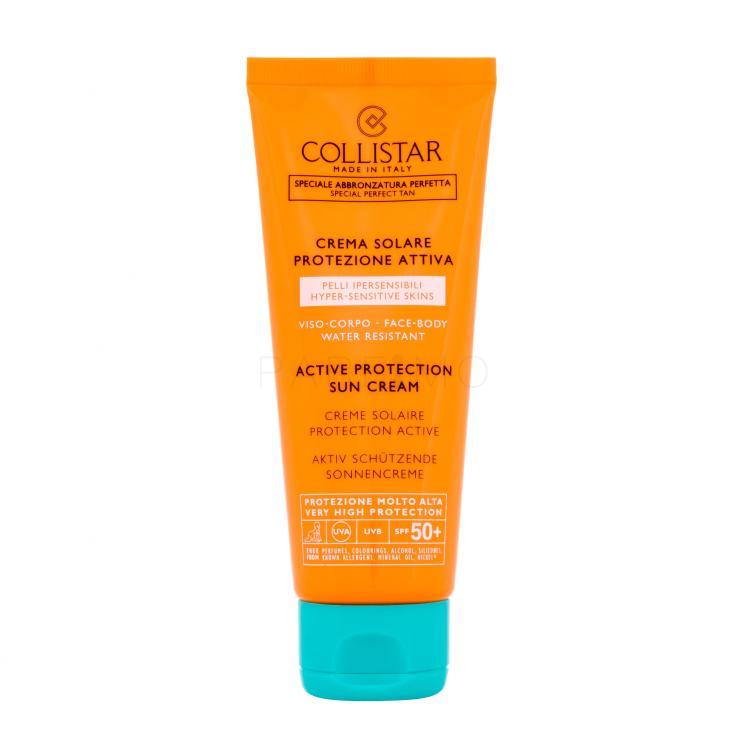 Collistar Special Perfect Tan Active Protection Sun Cream SPF50+ Proizvod za zaštitu od sunca za tijelo 100 ml
