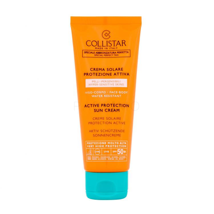 Collistar Special Perfect Tan Active Protection Sun Cream SPF50+ Proizvod za zaštitu od sunca za tijelo 100 ml