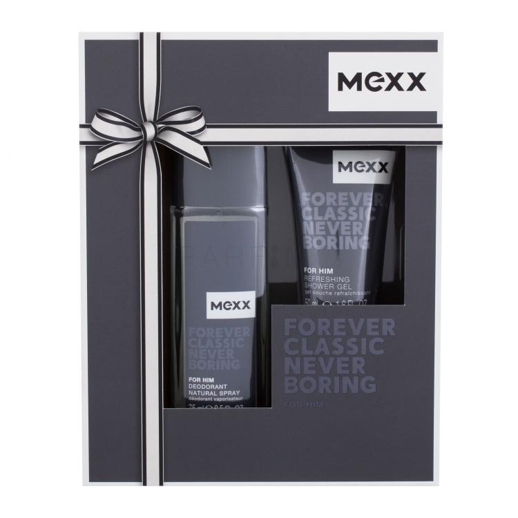 Mexx Forever Classic Never Boring Poklon set dezodorans 75 ml + gel za tuširanje 50 ml