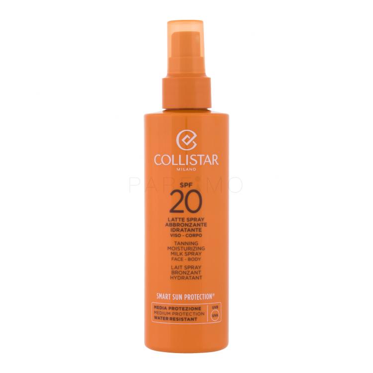Collistar Smart Sun Protection Tanning Moisturizing Milk Spray SPF20 Proizvod za zaštitu od sunca za tijelo 200 ml