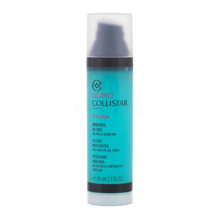 Collistar Uomo Hydra Oil Free Moisturizer Face and Eye Gel Gel za lice za muškarce 80 ml