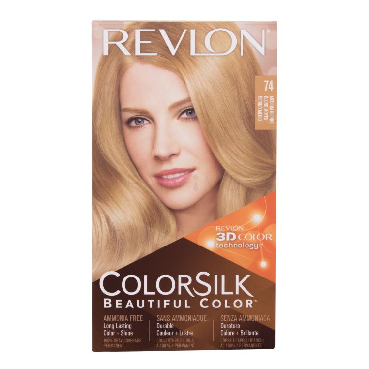 Revlon Colorsilk Beautiful Color Boja za kosu za žene Nijansa 74 Medium Blonde set