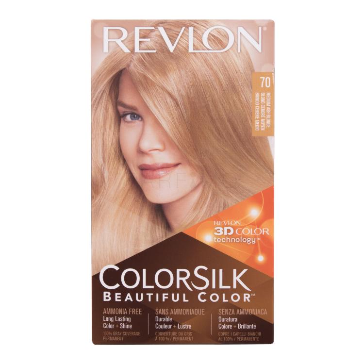 Revlon Colorsilk Beautiful Color Boja za kosu za žene Nijansa 70 Medium Ash Blonde set