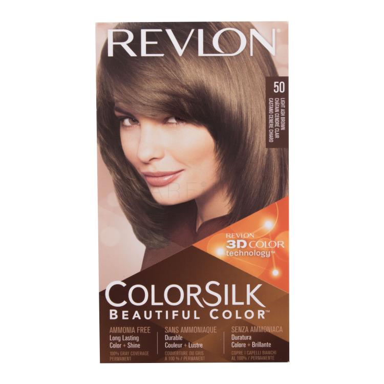 Revlon Colorsilk Beautiful Color Boja za kosu za žene Nijansa 50 Light Ash Brown set