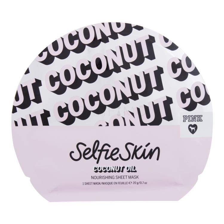 Pink Selfie Skin Coconut Oil Sheet Mask Maska za lice za žene 1 kom