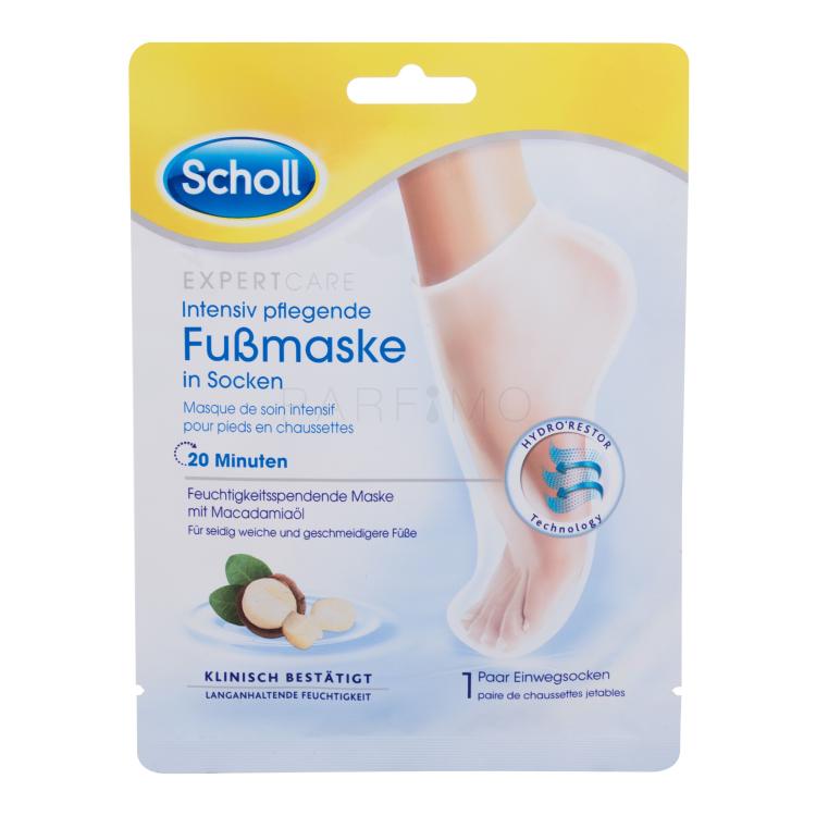 Scholl Expert Care Intensive Nourishing Foot Mask Macadamia Oil Maska za stopala za žene 1 kom
