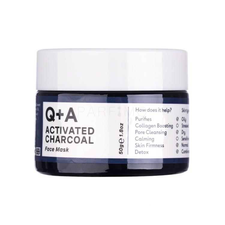 Q+A Activated Charcoal Maska za lice za žene 50 g
